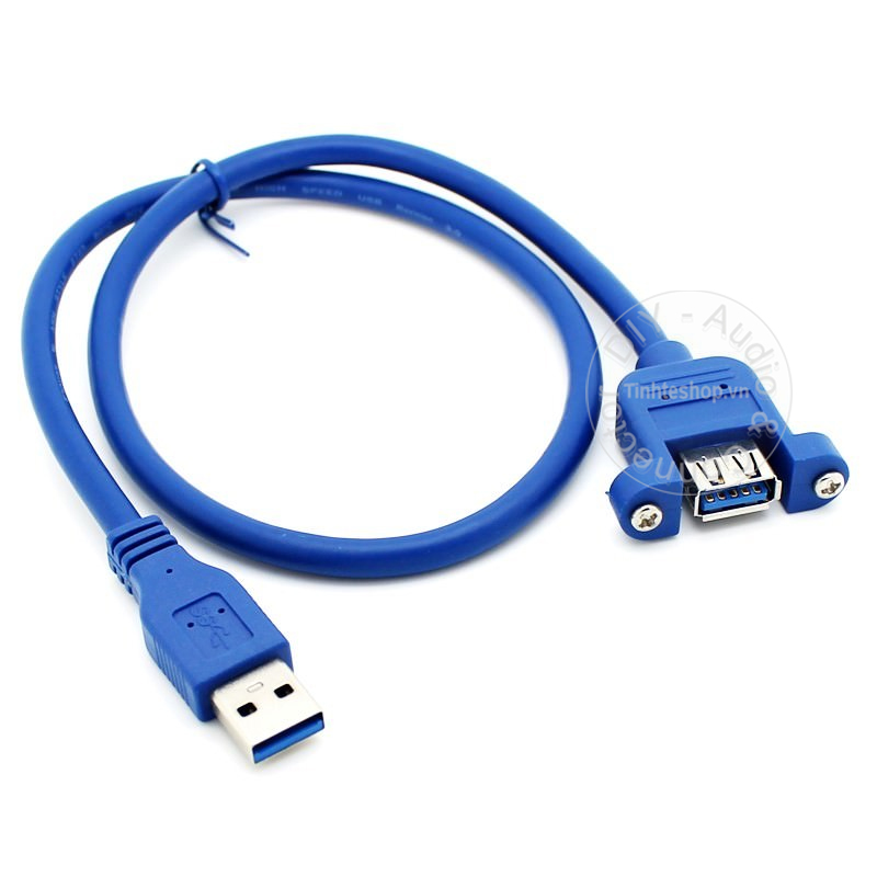 USB 3.0 male to female cable with screw fixing position on control panel
