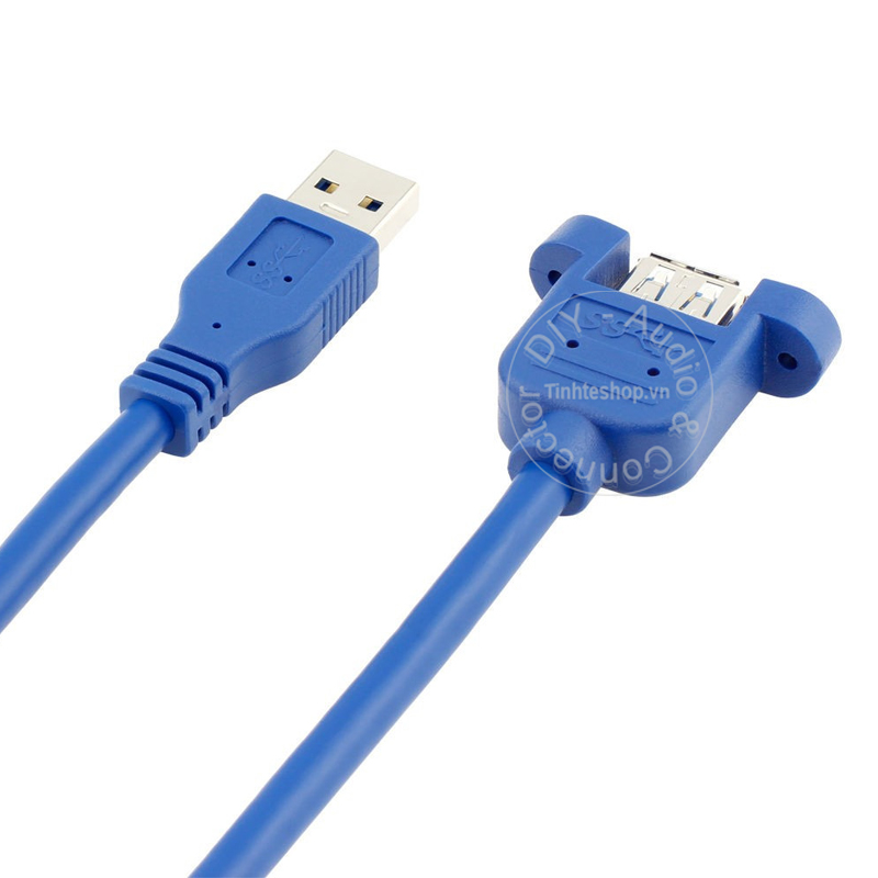 USB 3.0 male to female cable with screw fixing position on control panel