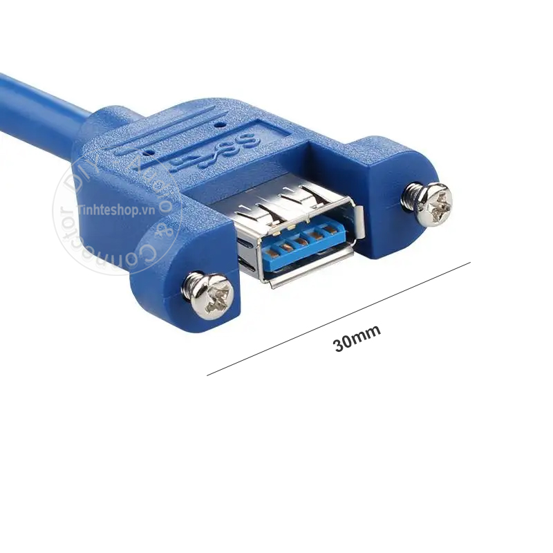 USB 3.0 male to female cable with screw fixing position on control panel