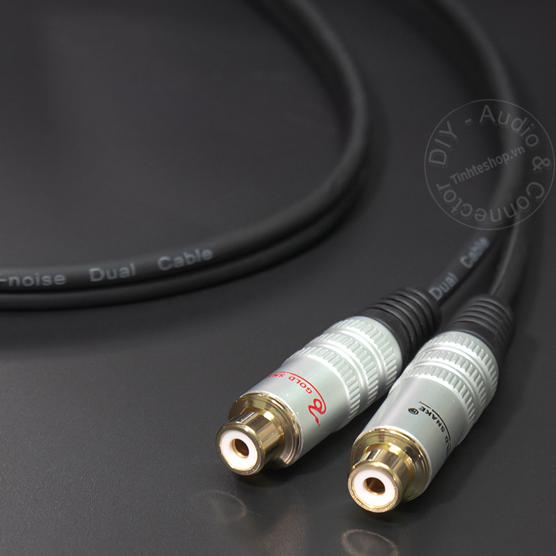  RCA male angle to 2 RCA female cable