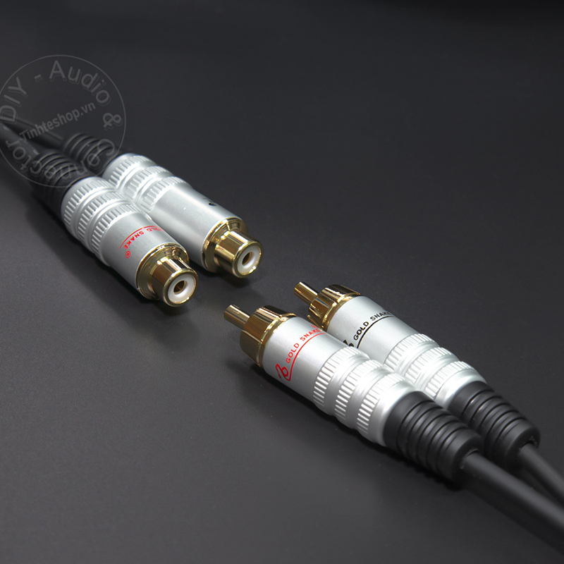  RCA male angle to 2 RCA female cable