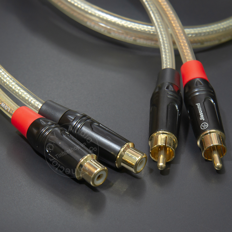 RCA splitter female to 2 female cable