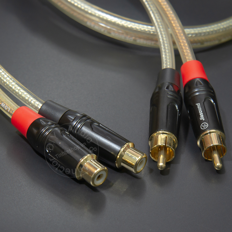 RCA female to 2 RCA female cable