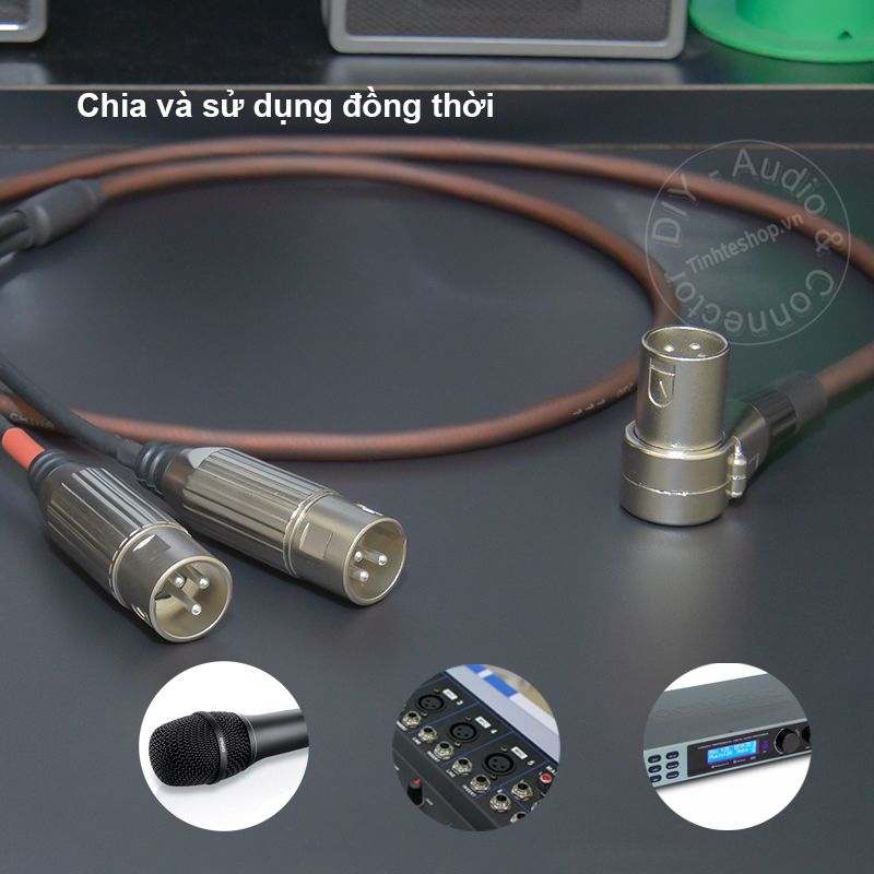 DIY balanced audio cable XLR male to 2 male