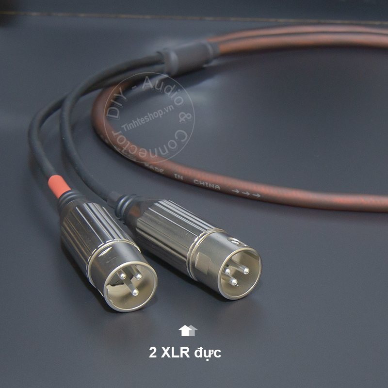 DIY balanced XLR audio cable split 1 female to 2 male