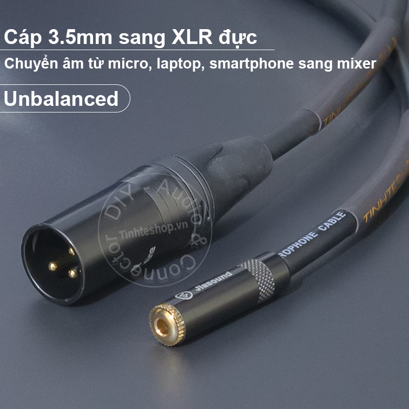 1/8'' female to unbalanced male XLR