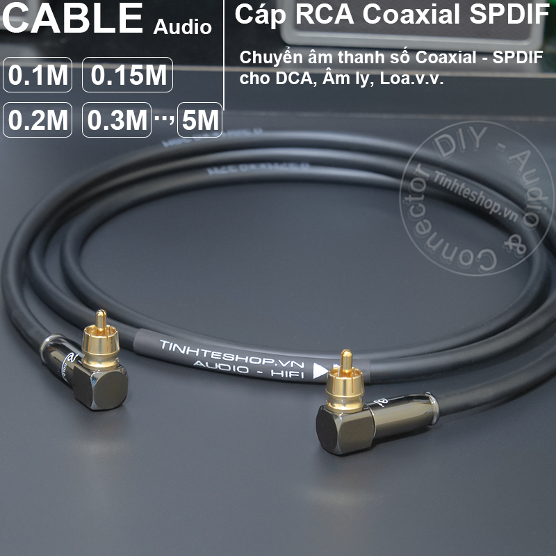 Do-it-yourself 75 Ohm coaxial digital audio cable