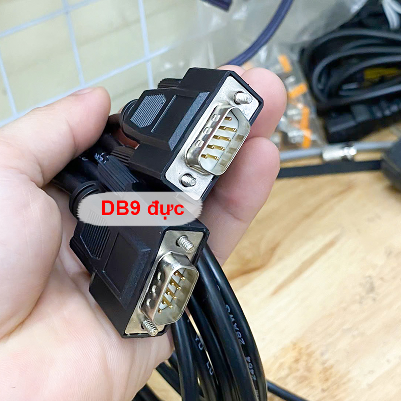 RS232 DB9 male signal wire standard cross pin 2 - 3