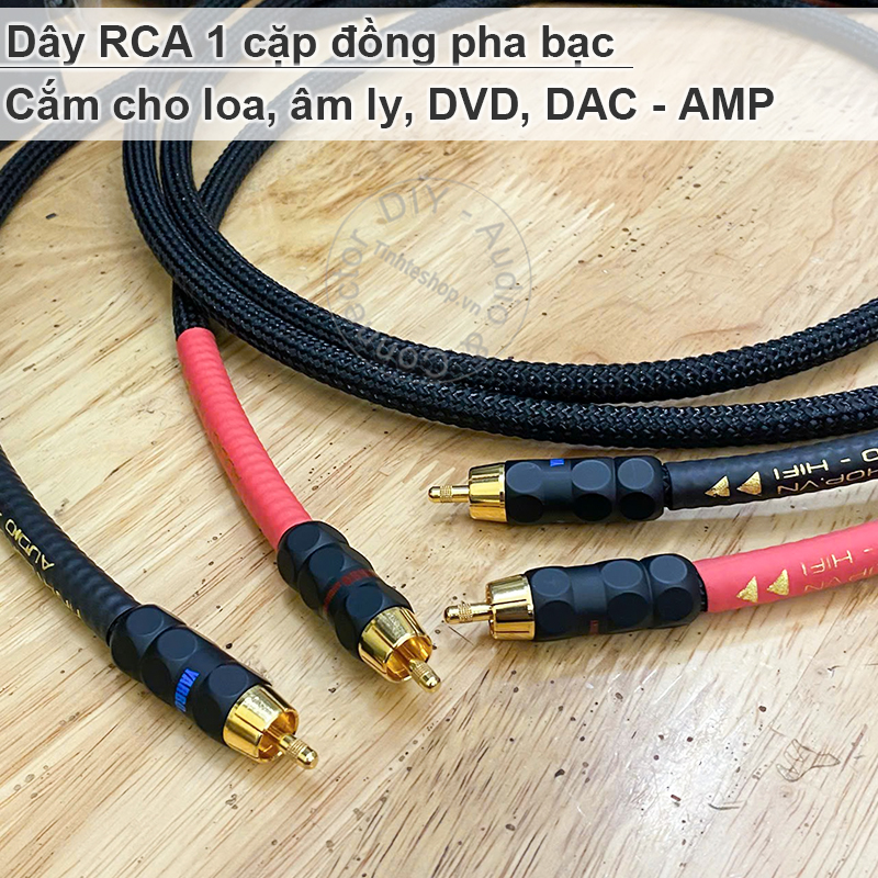 DIY Analog RCA Audio Cable with Silver Copper Phase