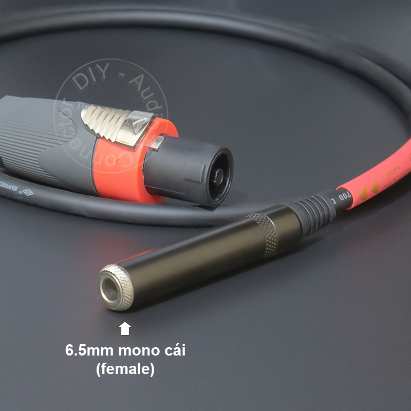 Do-it-yourself female to 6.5mm speakon speaker cable