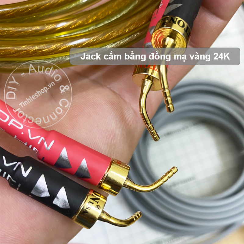 Dây chuyển âm ly sang loa jack mỏ chim