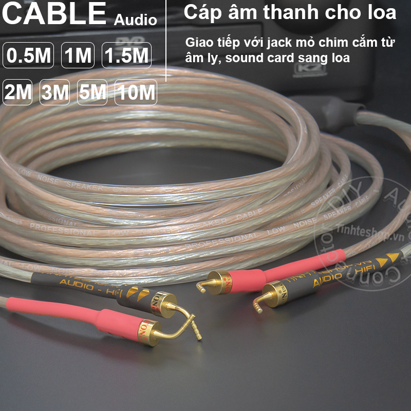 Audio cables for DIY amplifiers and speakers