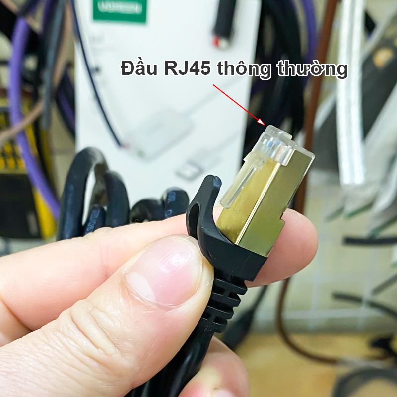 Cat.6A SFTP camera cable, RJ45 to RJ45 connector with double screw lock