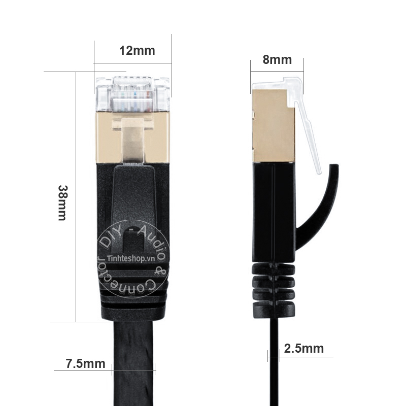 Cáp mạng Cat7 10Gb FTP chống nhiễu siêu mỏng