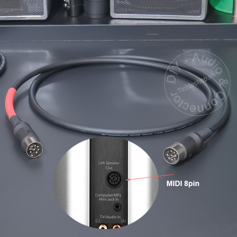 DIN 8P male cable
