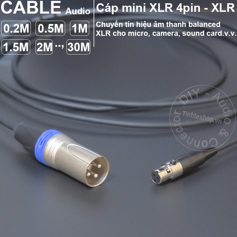 DIY mini XLR female to XLR male microphone cable