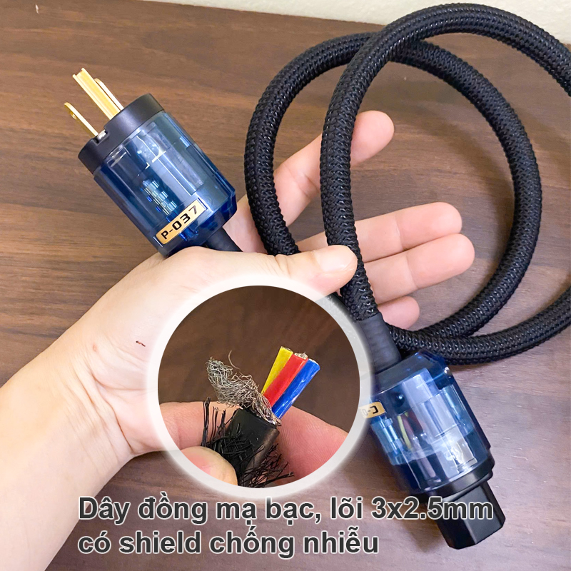 3x2.5mm shielded power cable for professional audiophiles