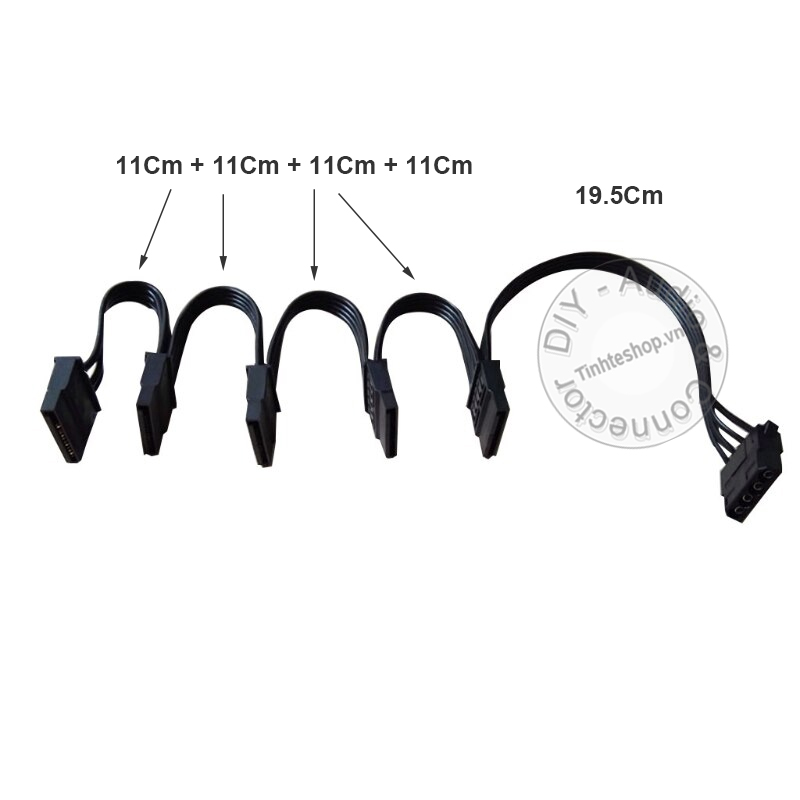 Molex IDE 4 pin to 5 SATA cable