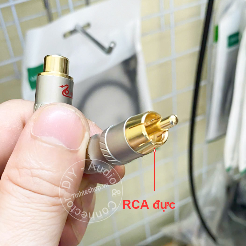 Silver-plated 4N copper core RCA audio extension cable