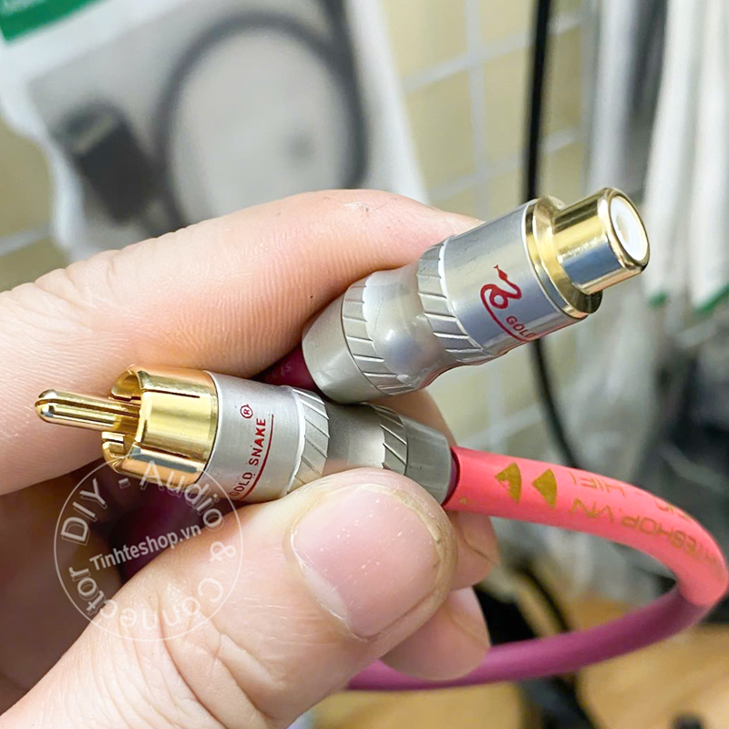 Silver-plated 4N copper core RCA audio extension cable