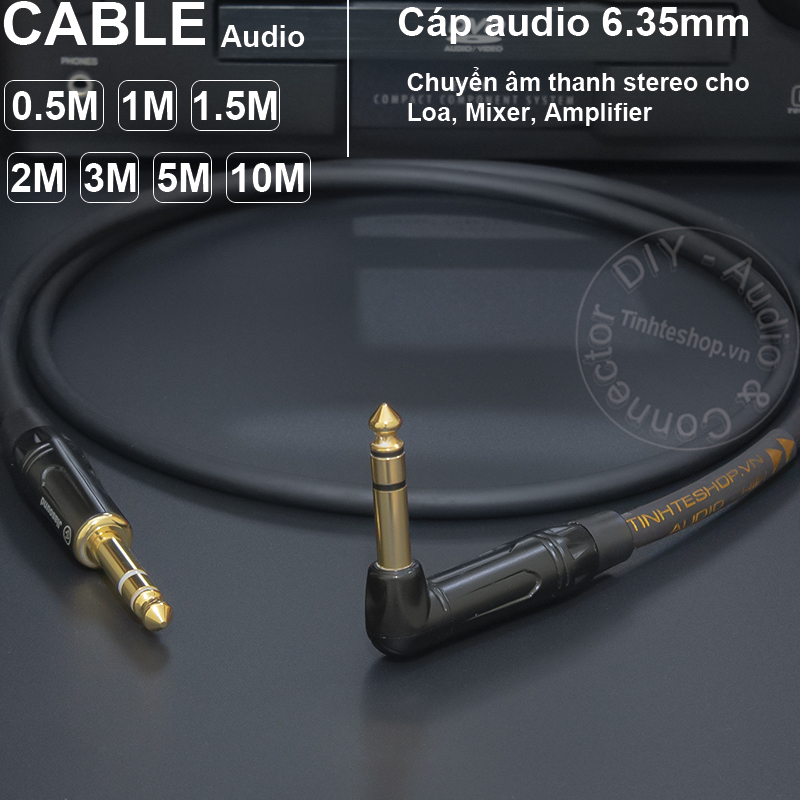 6.35mm stereo audio cable