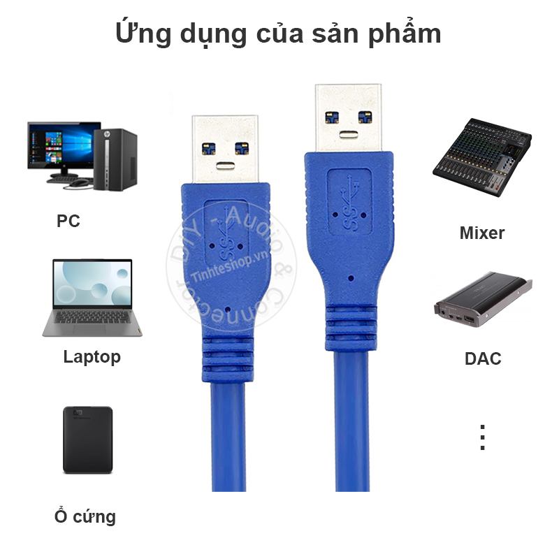 USB 3.0 2 male cable