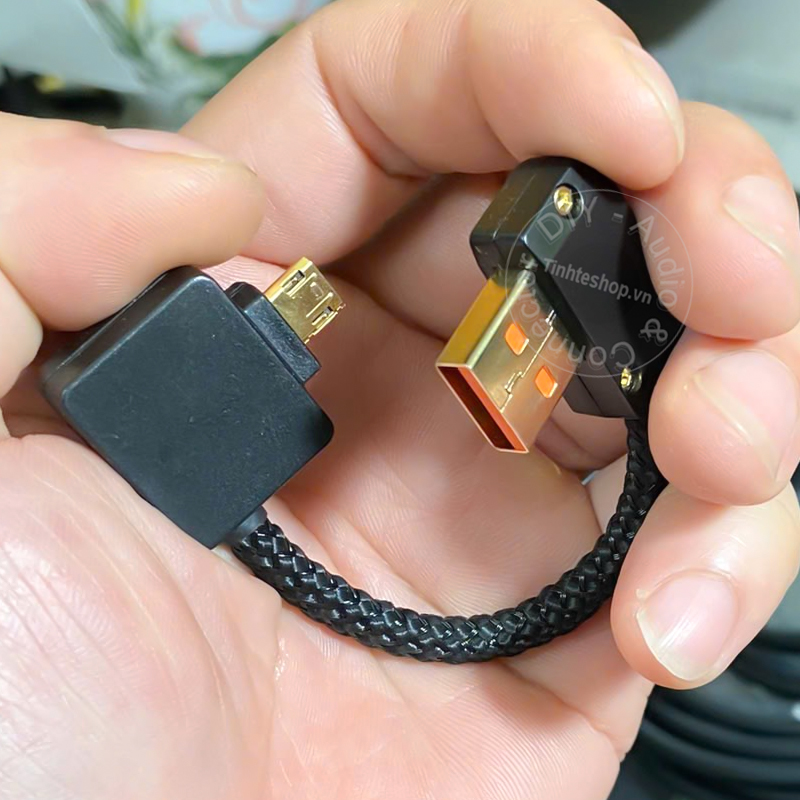 Cáp USB sang Micro USB DAC 8 lõi đồng mạ bạc Yarbo