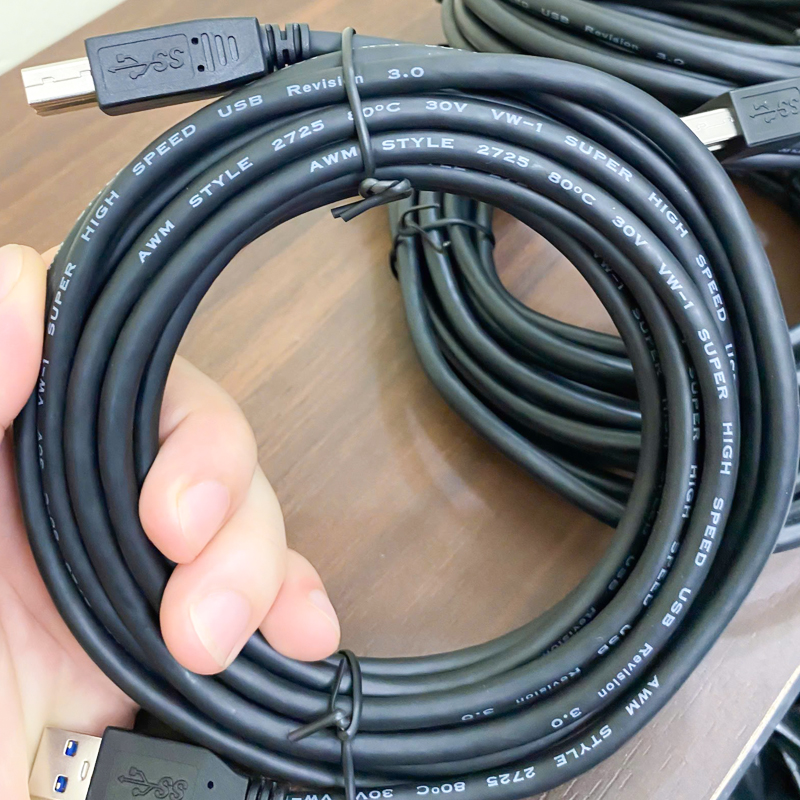USB 3.0 AM to BM cable for electron microscopes and superzoom cameras