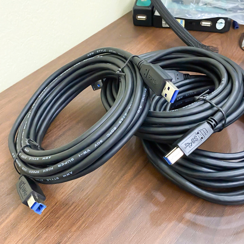 USB 3.0 AM to BM cable for electron microscopes and superzoom cameras