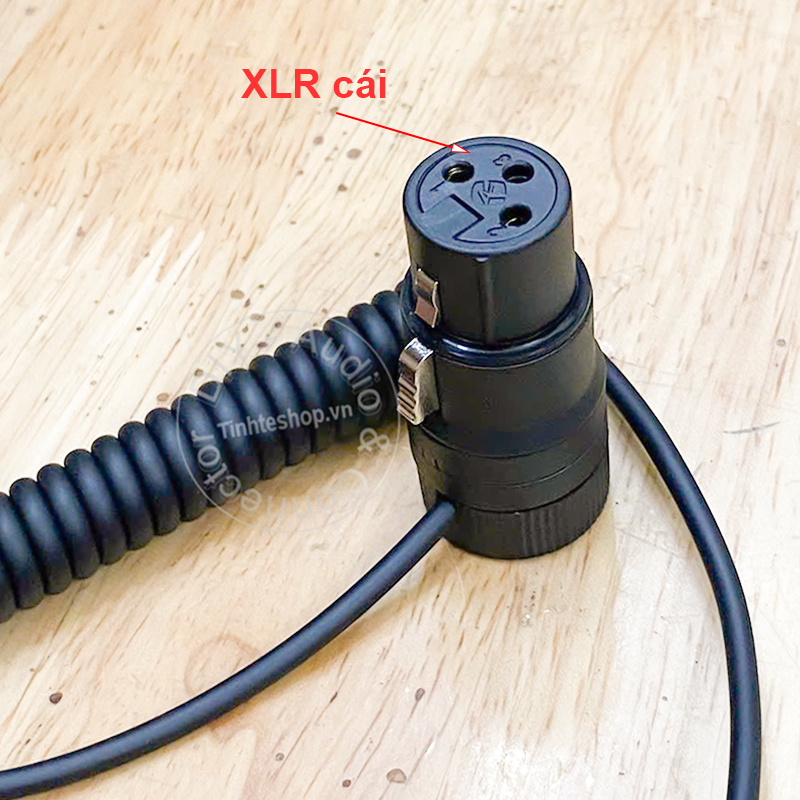 Cáp microphone 3.5 ra canon XLR xoắn lò xo