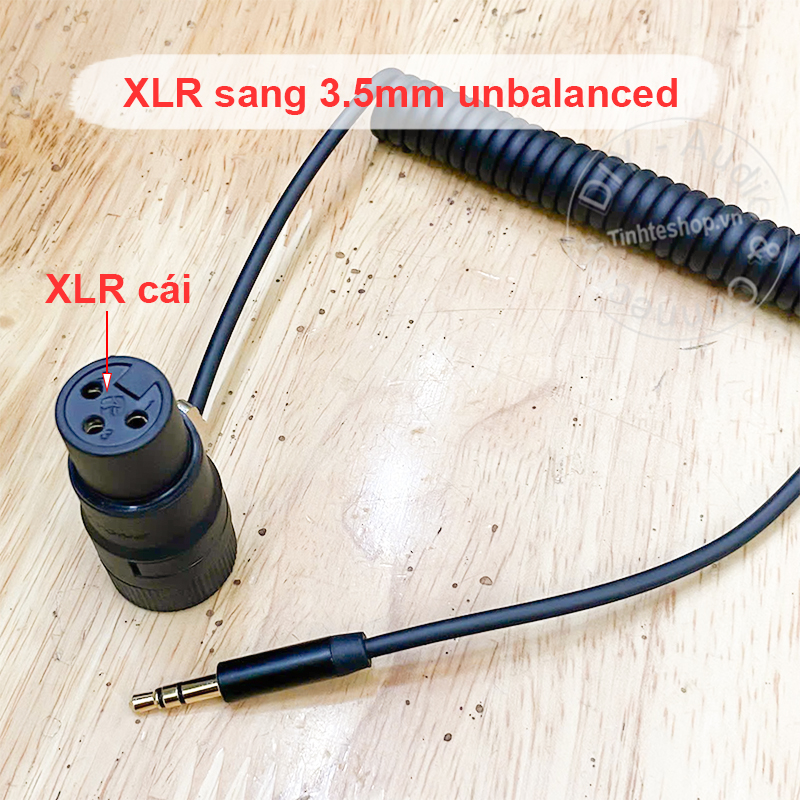 Cáp microphone 3.5 ra canon XLR xoắn lò xo