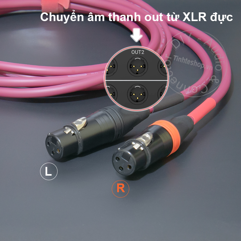 Cáp canon XLR cái sang AV đồng 4N mạ bạc