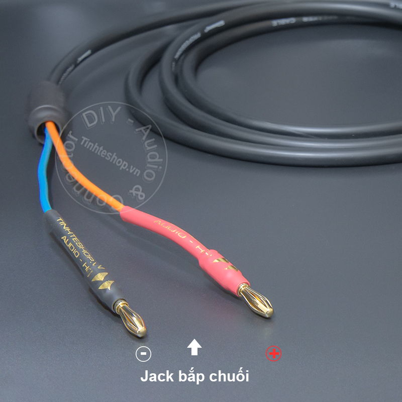 anh cho Đẩy Mixer Loa Âm ly - Audio cable from female XLR to banana cable made by hand