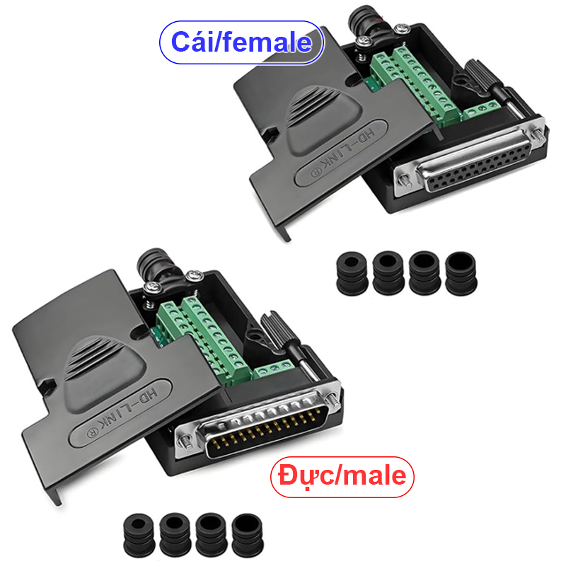 Đầu jack DB25 cái không hàn HD-LINK 