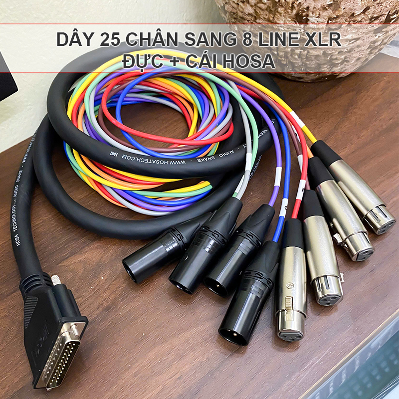 Hosa DTF-803 8-channel DB25 to XLR Female Snake