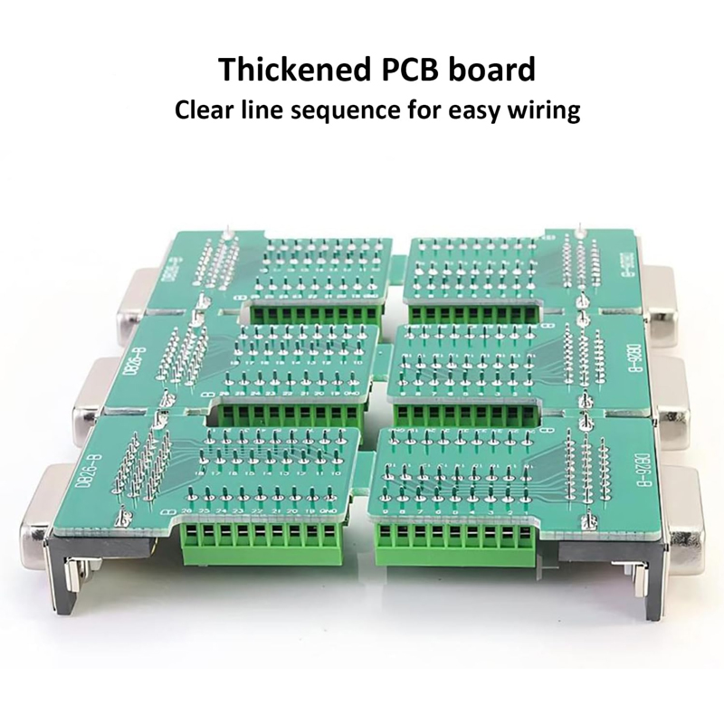 RS232 D-SUB DB26 3Row 26Pin Serial Female Terminal Adapter, Pure Copper Core Gold-Plated Connector