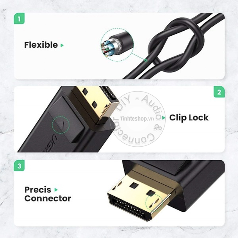 chuyển đổi dp sang hdmi 4k ugreen mm137 40363