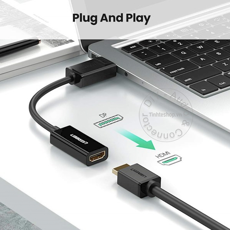 chuyển đổi dp sang hdmi 4k ugreen mm137 40363