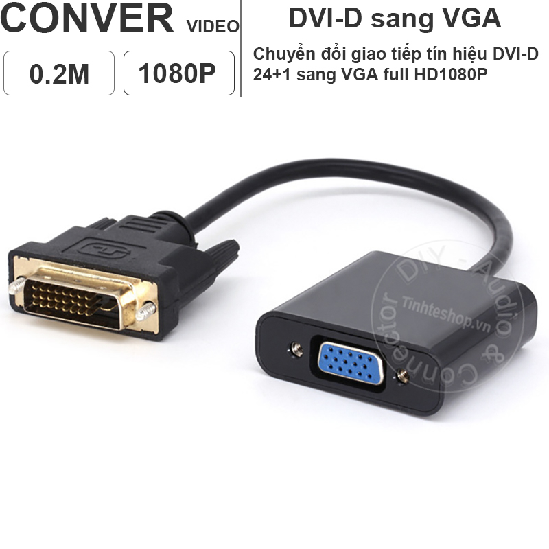 DVI-D 24+1 to VGA adapter