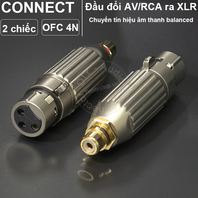 XLR female to RCA female adapter