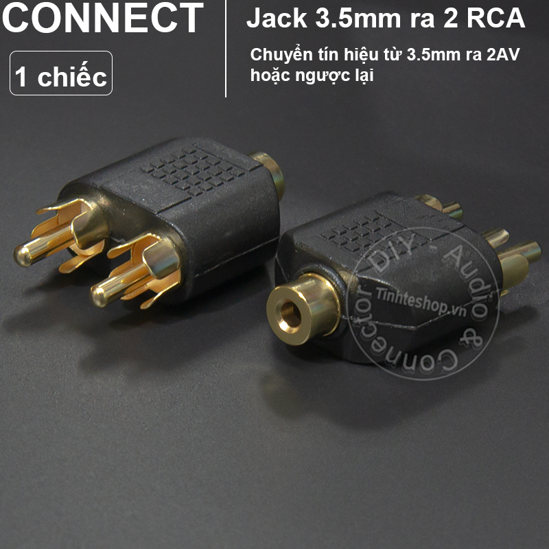 3.5mm female to 2 RCA male jack plug