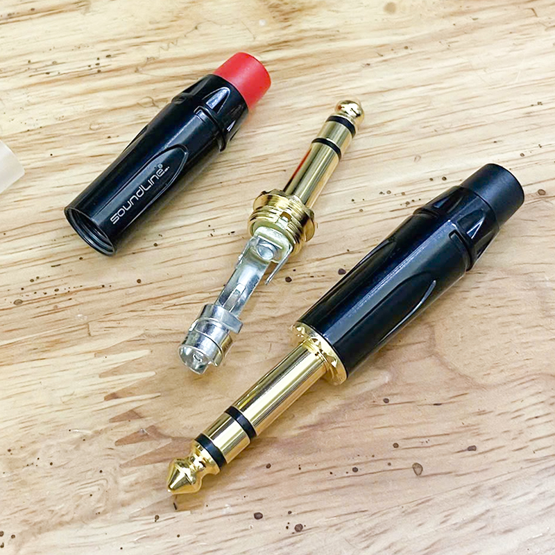 6.35mm 3-pole TRS audio plug