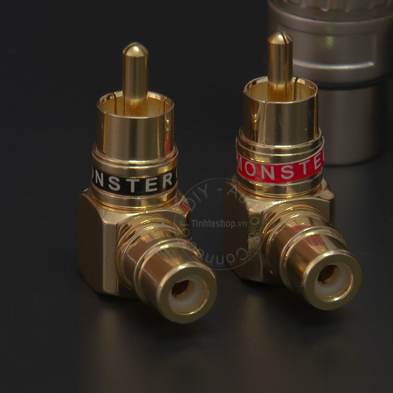 RCA male to RCA female angles adapter