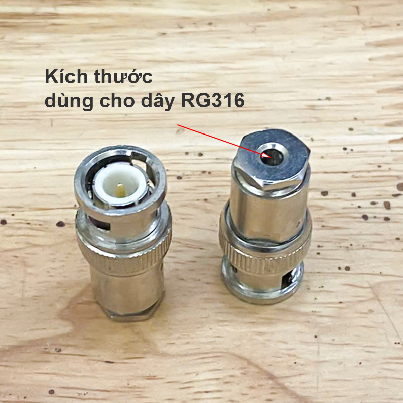 BNC SDI plug for RG316 micro coaxial cable