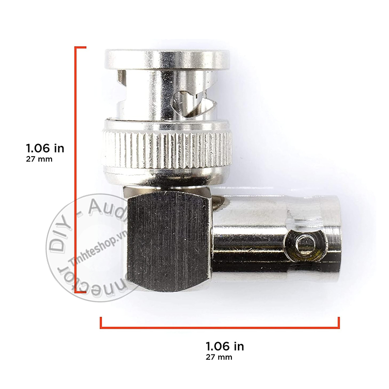 BNC SDI male to female 90 degree square head