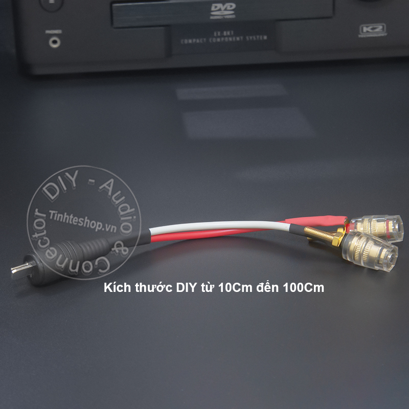 DIY 2pin DIN to banana plug audio cable for European amplifier