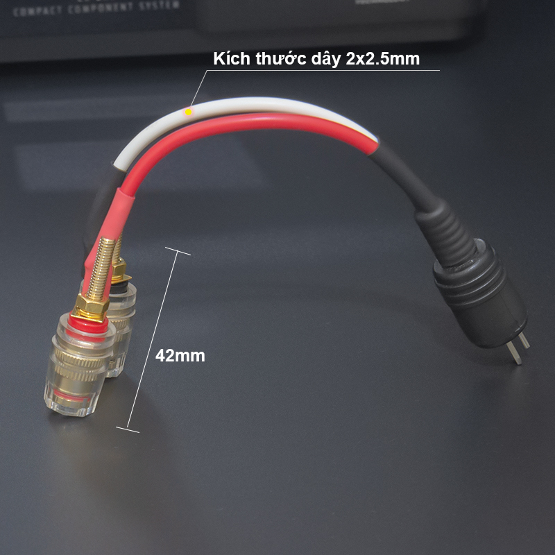 DIY 2pin DIN to banana plug audio cable for European amplifier