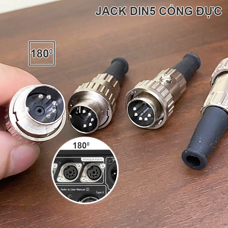 PREHKEYTEC - 5 Pin DIN Plug 180 Degree