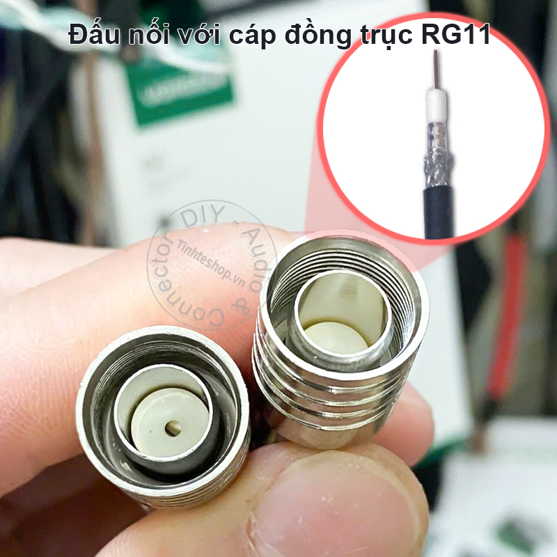 RG11 cable TV antenna plug