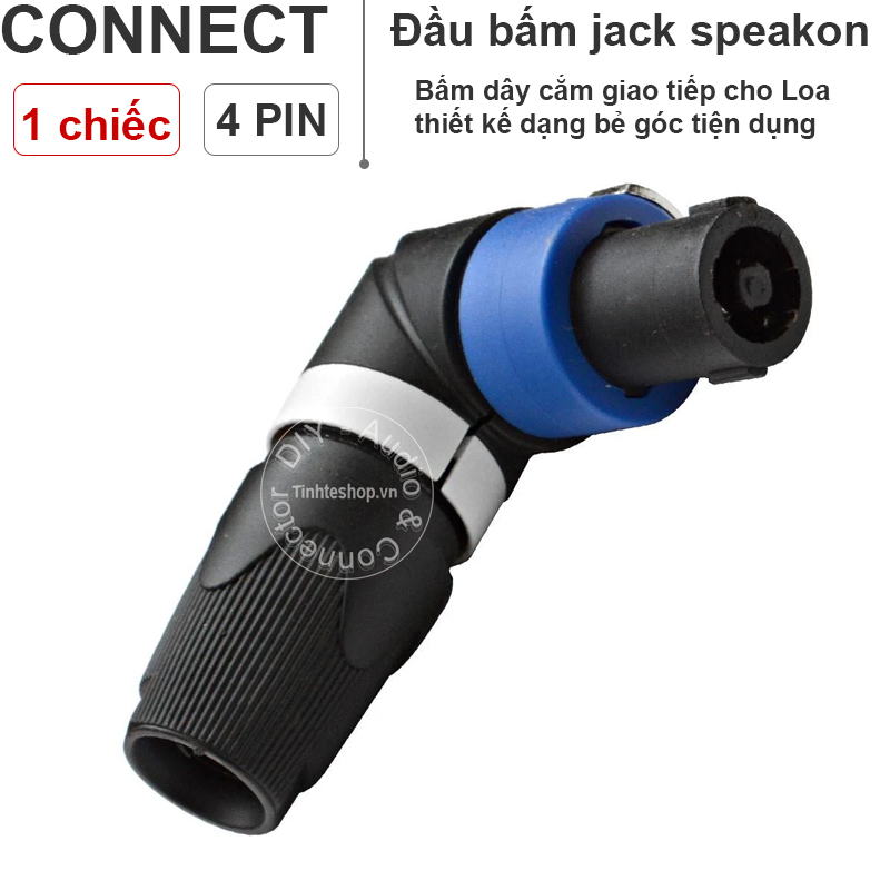 Jack cắm loa speakon cong vuông góc